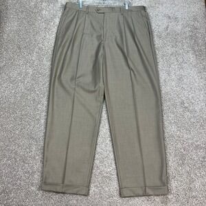 Perry Ellis America Power Thread Pants Mens 40x32 Khaki Dress Straight Leg NEW